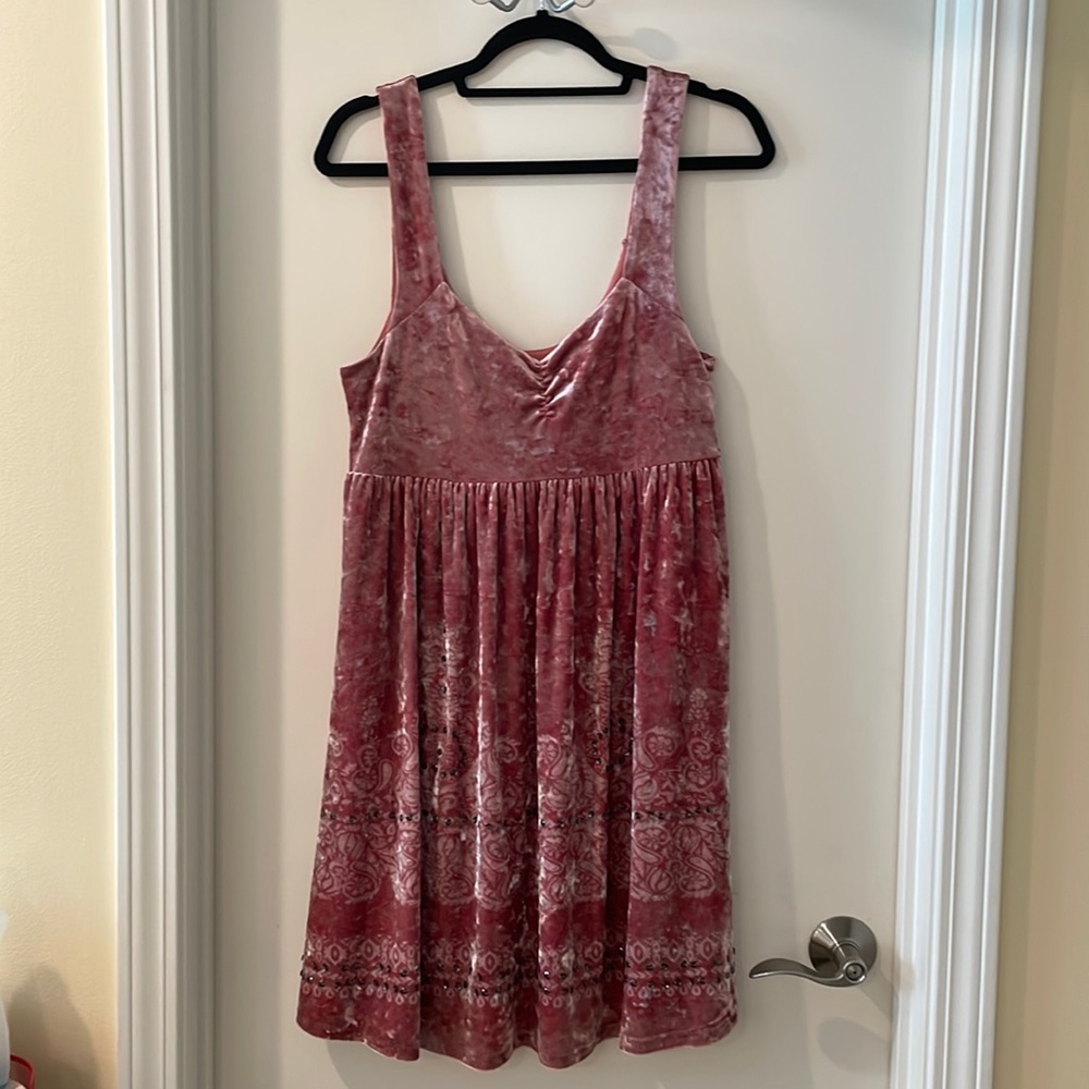 EUC Free People crushed velvet dress